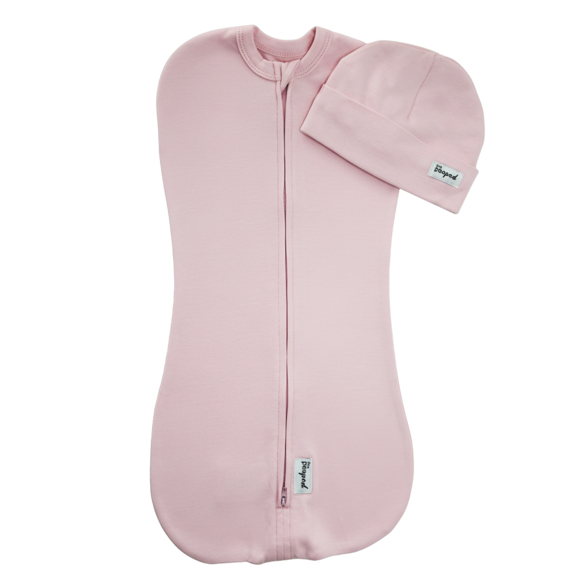 Pink swaddle sleep sack on a white background