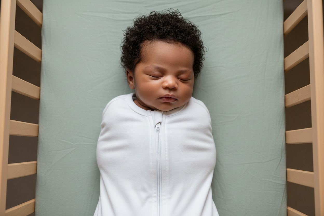 The sleep sack should not have flaps at the top.