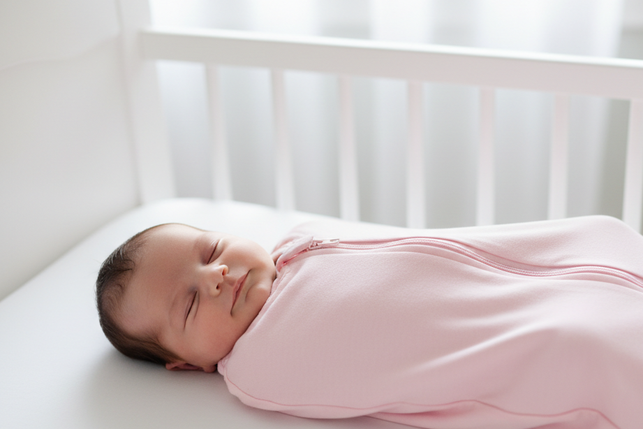 There should be a single zipper coming down the middle of the sleep sack